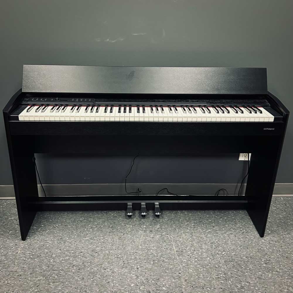 Used Roland F701 in Charcoal Black Front Angle