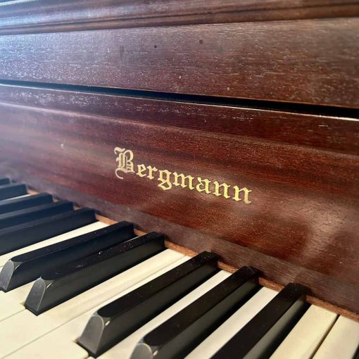 Bergmann AF108 Upright Piano Front Logo