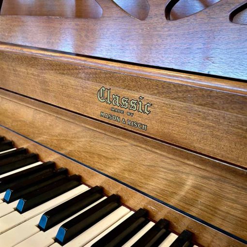 Mason and Risch Upright Piano Front Logo