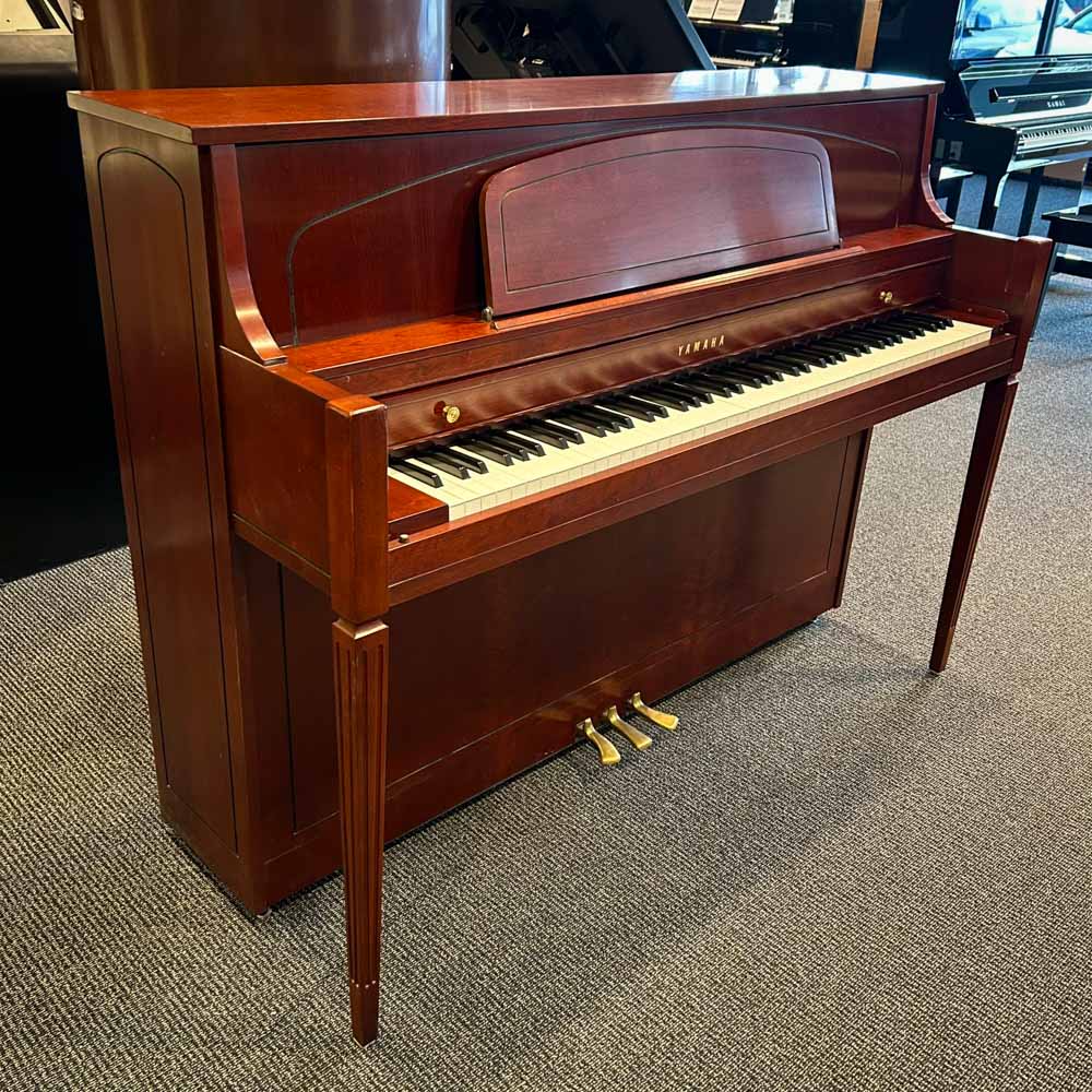 Yamaha M450 Upright Piano Left Angle