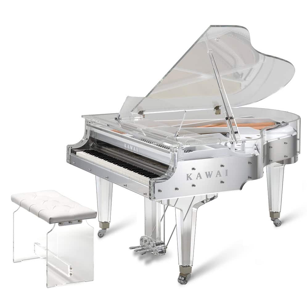 Kawai CR-45 Crystal Grand Piano Side Angle