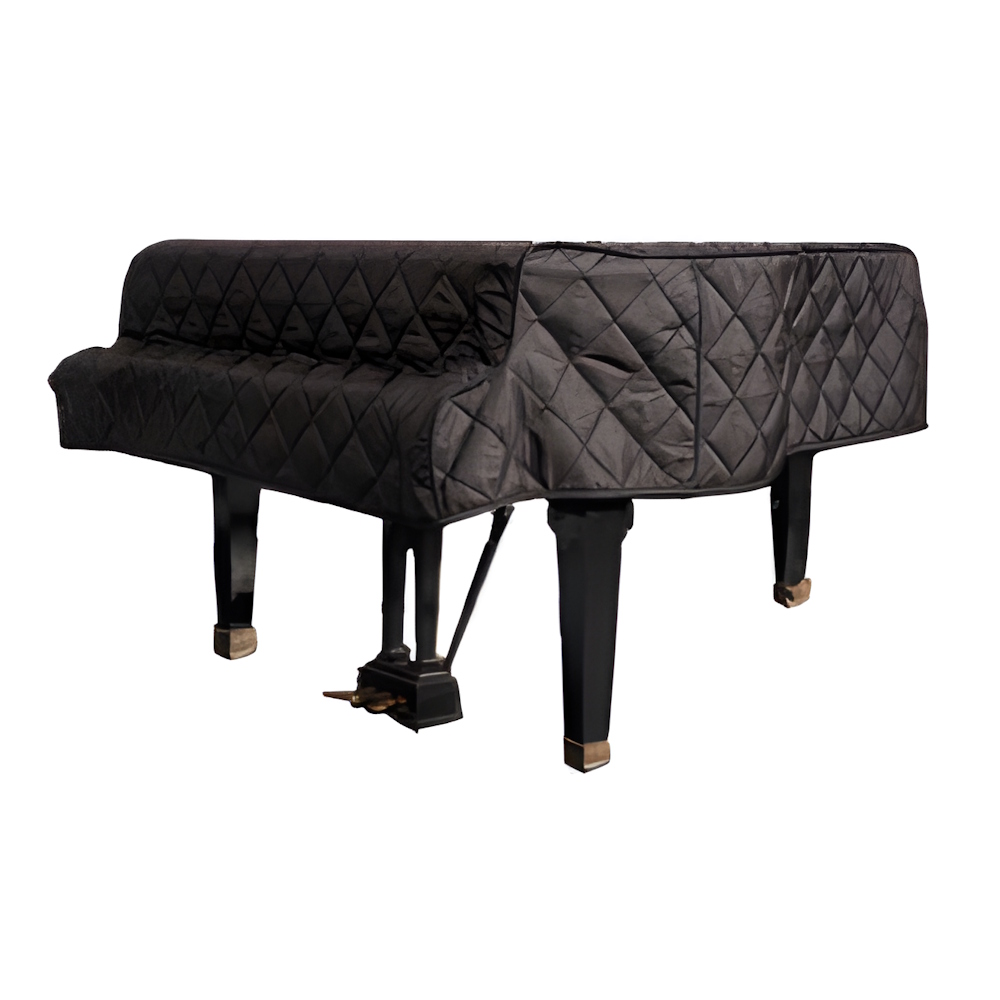 AmericanPianoCovers Black Quilted Grand Cover