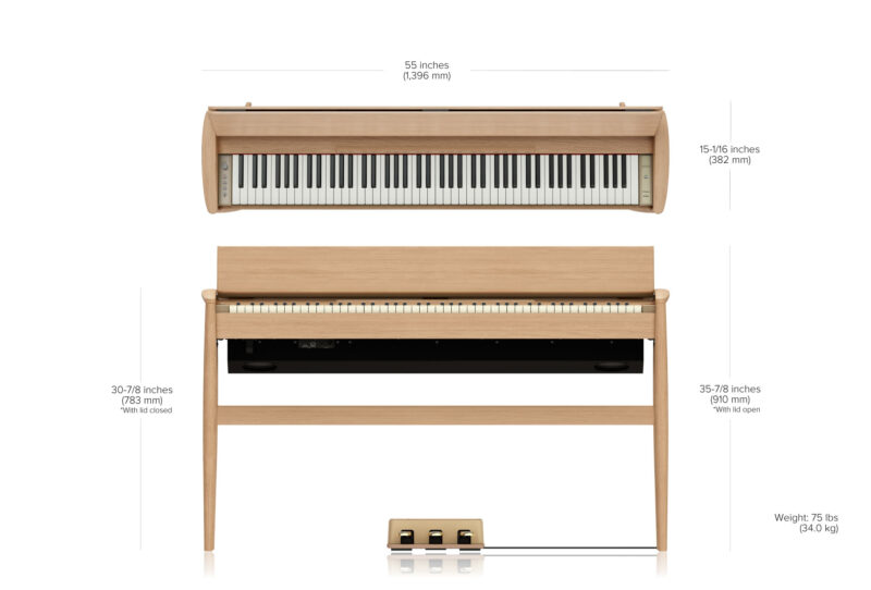Roland KF-20 Dimensions